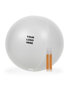 24 Inch Inflatable Beach Ball with 2 - 6 Inch YELLOW Glow Sticks