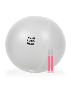 24 Inch Inflatable Beach Ball with 2 - 6 Inch PURPLE Glow Sticks