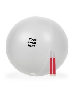 24 Inch Inflatable Beach Ball with 2 - 6 Inch PINK Glow Sticks