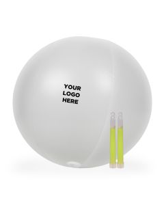 24 Inch Inflatable Beach Ball with 2 - 6 Inch AQUA Glow Sticks