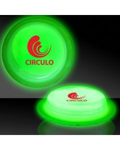3" Green Glow Circle Badges