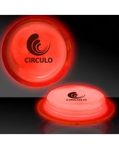 3" Red Glow Circle Badges
