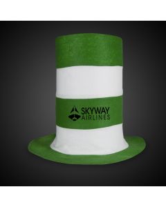 Green & White Stove Pipe Top Hat