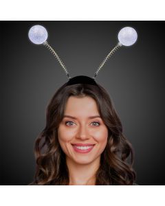 Silver Glitter Bobble Light Up Head Bopper