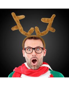 Plush Reindeer Antler Headband