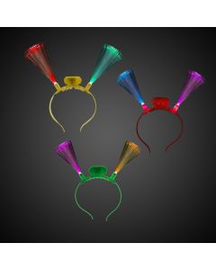 LED Fiber Optic Headbands - Assorted Colors