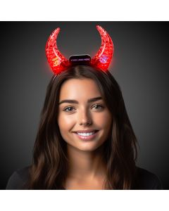 Light Up Crystal Devil Horns