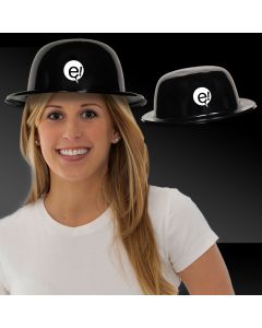Black Plastic Derby Hat