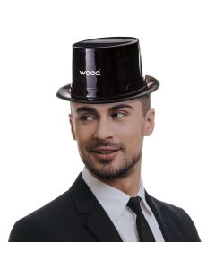 Black Plastic Top Hat