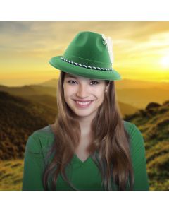 Tyrolean Green Velour Hat