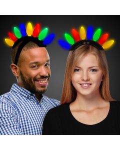 Christmas Bulb LED Mohawk Headband