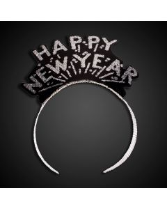 Happy New Year Black & Silver Tiaras