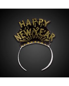 Happy New Year Black & Gold Tiaras