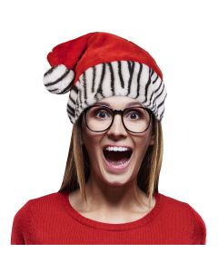 Zebra Print Santa Hat