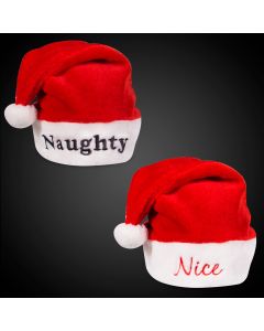 Nice & Naughty Santa Hats