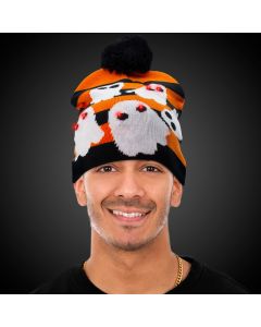 Halloween Ghosts LED Knit Hat