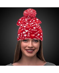 Light Up Love Knit Hat