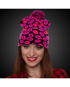 Light Up Lips Knit Hat