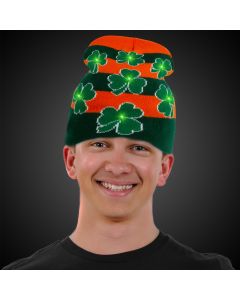 Light Up Clover Knit Hat