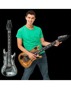 Inflatable Gold and Silver Guitars