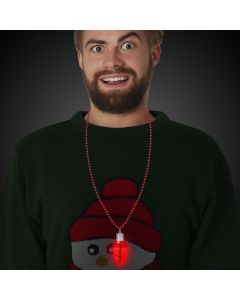 Red Bulb LED Bead Necklace