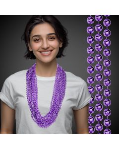 Metallic Light Lavender Mardi Gras Beads