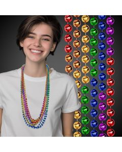 Rainbow Segmented Mardi Gras Beads
