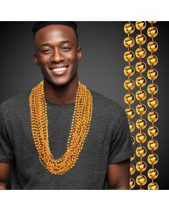 Metallic Gold Mardi Gras Beads