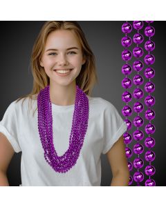 Metallic Purple Mardi Gras Beads