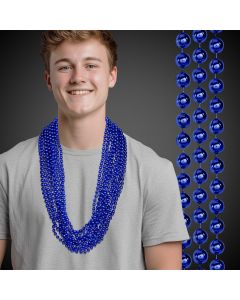 Metallic Blue Mardi Gras Beads