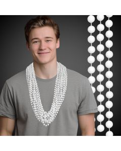 White Mardi Gras Beads