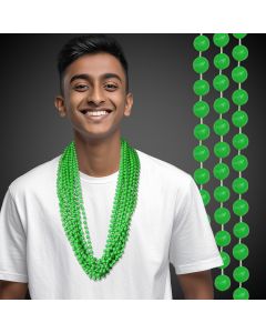 Solid Green Mardi Gras Beads