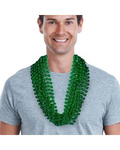 Green 33" 12mm Bead Necklaces