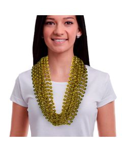 Gold 33" 12mm Bead Necklaces