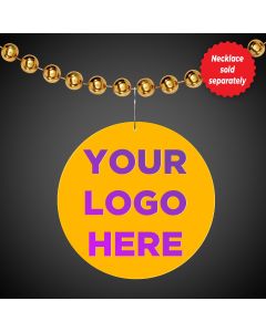 2 1/2" Gold Circle Plastic Medallion Badges