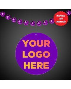 2 1/2" Purple Circle Plastic Medallion Badges