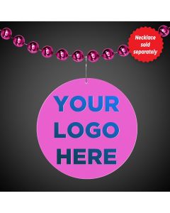 2 1/2" Pink Circle Plastic Medallion Badges