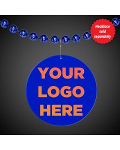 2 1/2" Blue Circle Plastic Medallion Badges