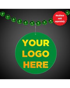 2 1/2" Green Circle Plastic Medallion Badges
