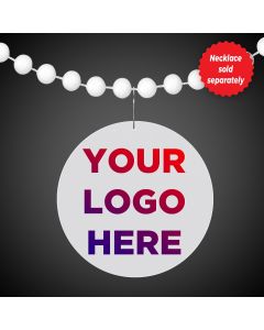 2 1/2" White Circle Plastic Medallion Badges