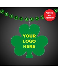 2 1/2" Green Shamrock Plastic Medallion Badges