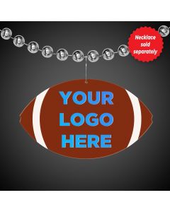 2 1/2" Brown Football Plastic Medallion Badges