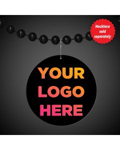 2 1/2" Black Circle Plastic Medallion Badges