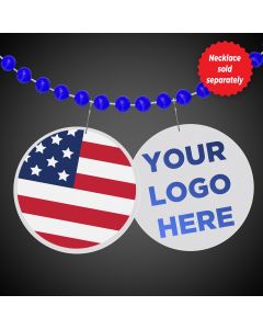 American Flag Plastic Medallions 2 1/2"