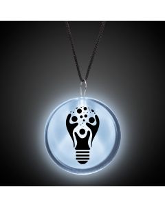 White Lighted Badges with J - Hook