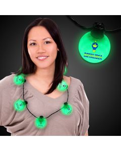 Green LED Ball Necklace
