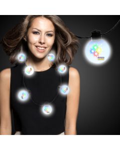 White LED Ball Necklace