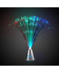 Fiber Optic Centerpiece - Silver Base - 13 1/2 Inches