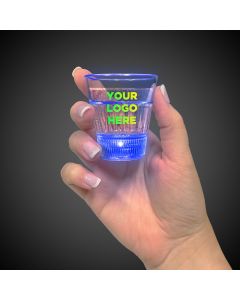 Light Up Blue Shot Glass