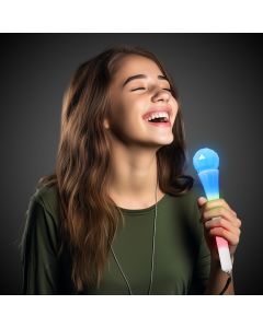 9" LED White Plastic Toy Microphones